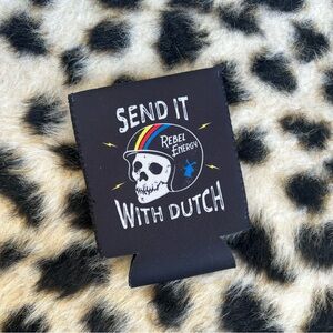 Dutch Bros Cozy Can Koozie Black Skull Design Can Cooler Merch Drop June 2025